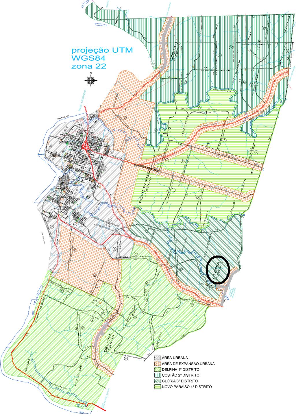 34 Figura 7 Mapa do município de Estrela com a localização de Glória Mun. Colinas Mun. Lajeado Rio Taquari Área urbana Mun.
