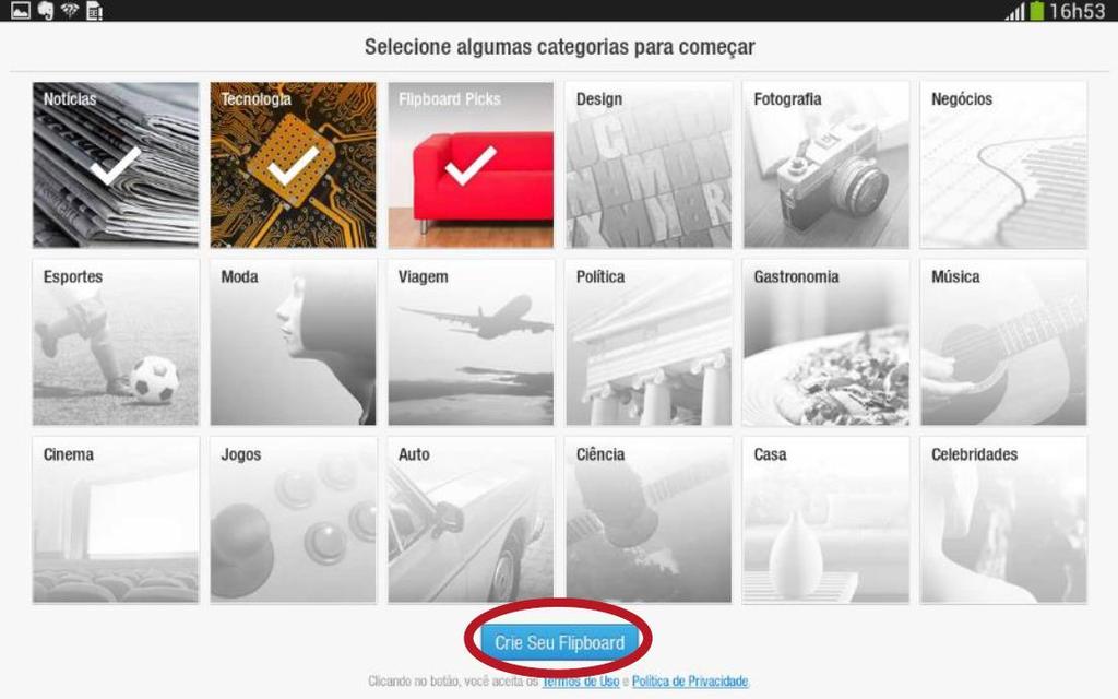 7.5. Clique no botão Crie seu Flipboard (Figura 64).