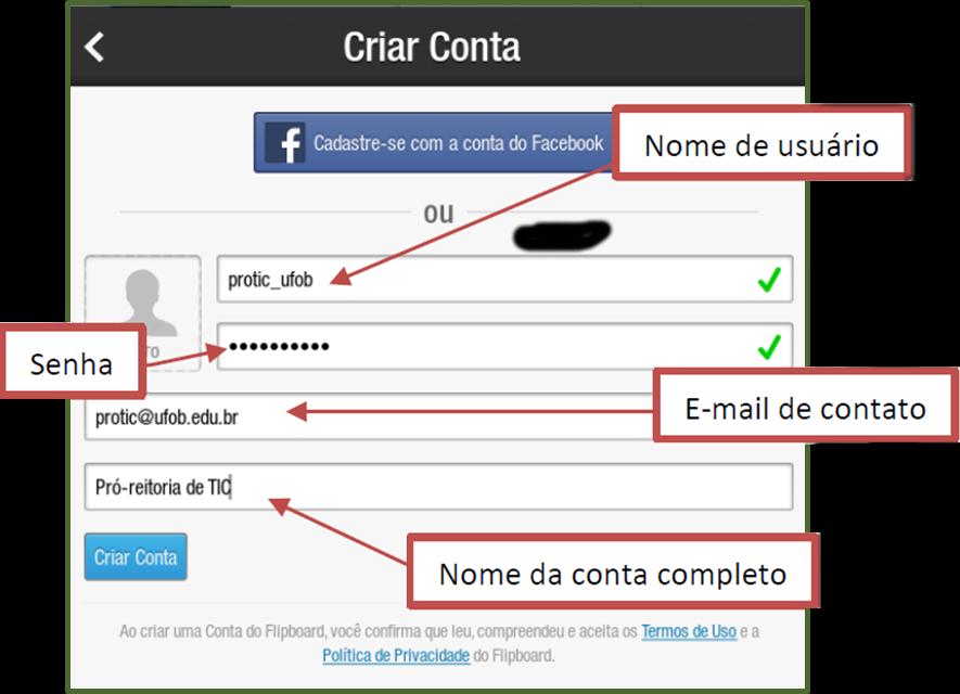 7.9. Preencha o formulário conforme solicitado e então clique em Criar Conta (Figura 68).