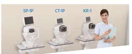 DESIGN COMPACTO E ELEGANTE O microscópio especular SP-1P da Topcon oferece conforto para o paciente,