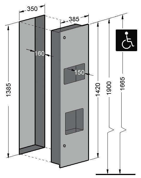 -Combinado 2F SD -Mueble Compacto Empotrado 2 F SD Mod.