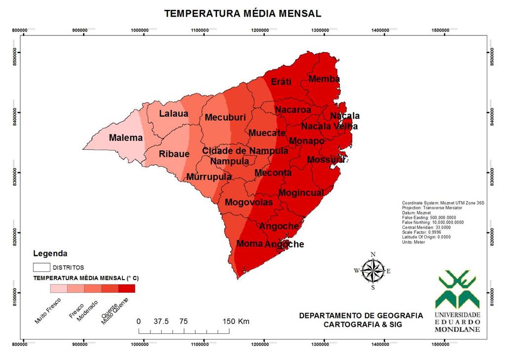 a costa e quando os ventos desviam este calor para o interior da Província, este calor vai perdendo as suas propriedades ao longo da viagem. 6.