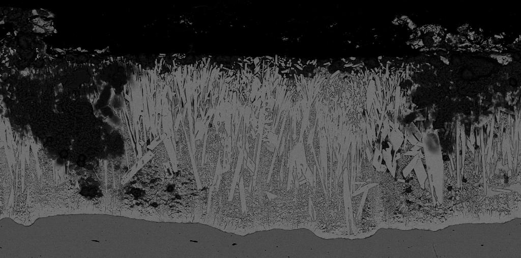 59 Espectrograma 3 - Análise química semi-quantitativa do aço da chapa L rejeitada Uma chapa L, porém proveniente de um lote aprovado foi avaliada.