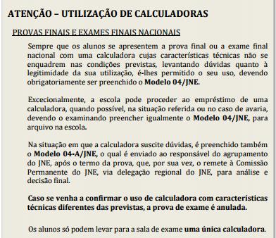 4.4. As folhas de prova a utilizar nas provas de equivalência à frequência do ensino básico e do ensino secundário são requisitadas à EMEC. 4.5.