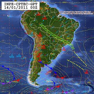 A Zona de Convergência do Atlântico Sul (ZCAS), uma região de nuvens com muita água, esteve localizada ao norte e leste do Acre, entre janeiro e meados de março.