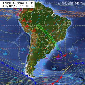 Outro sistema de concentração de umidade na região, a Zona de Convergência Intertropical (ZCIT), esteve organizada só na parte norte do Brasil, sem contribuir com chuvas no Estado do Acre. Figura 4.