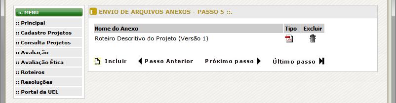 18 Tipo de anexo: Indica o tipo de documento a ser anexado.