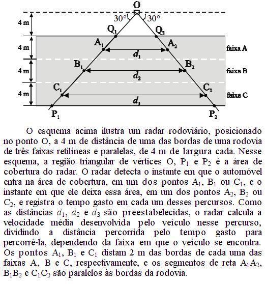 a) Trafegou com velocidade média ACIMA do limite de velocidade. b) Trafegou com velocidade sempre ABAIXO do limite de velocidade. c) Trafegou com velocidade média ABAIXO do limite de velocidade.