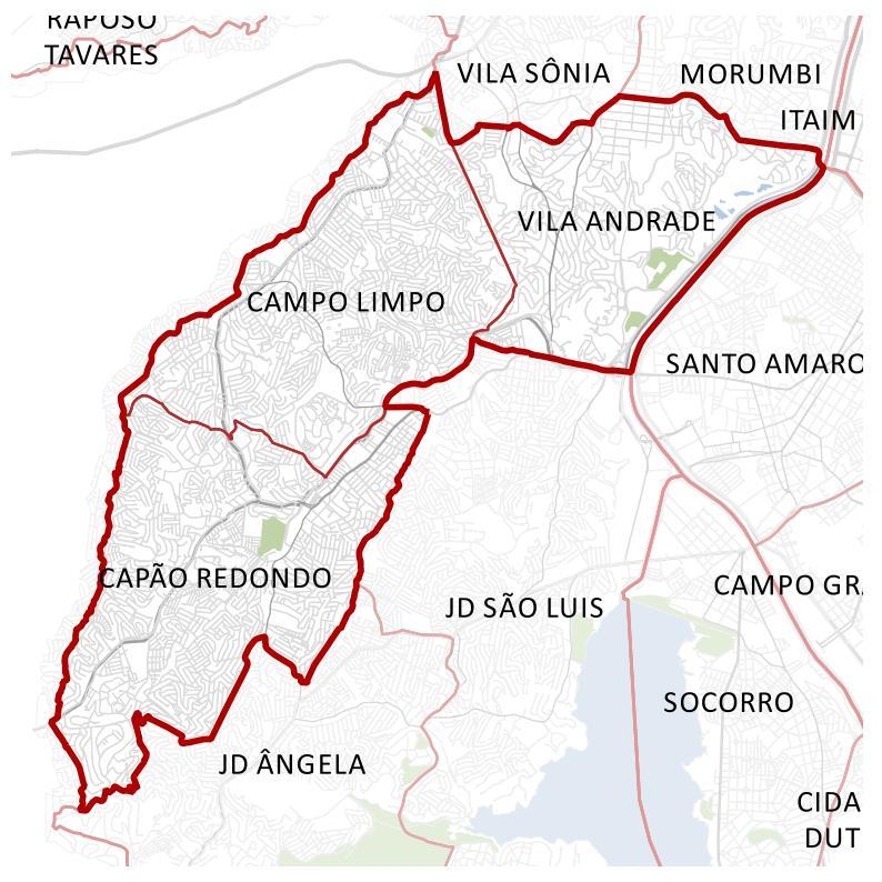 Figura 1 Mapa da Subprefeitura de Campo