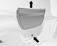 Consoante o veículo, poderá haver olhais de fixação atrás de um painel de cobertura na parede lateral.