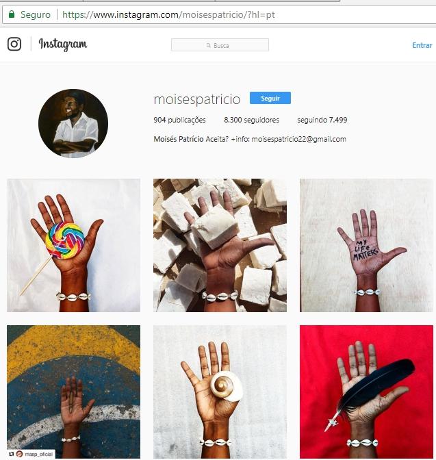 Perfil Instagram de Moisés Patrício (São Paulo,