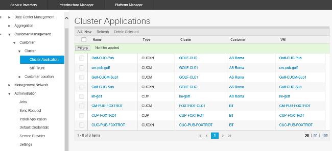 gerente (CUCM) e do Cisco Unity Connection das comunicações unificadas de Cisco (CUC) manualmente a fim executar um relatório do inventário do serviço. 1.