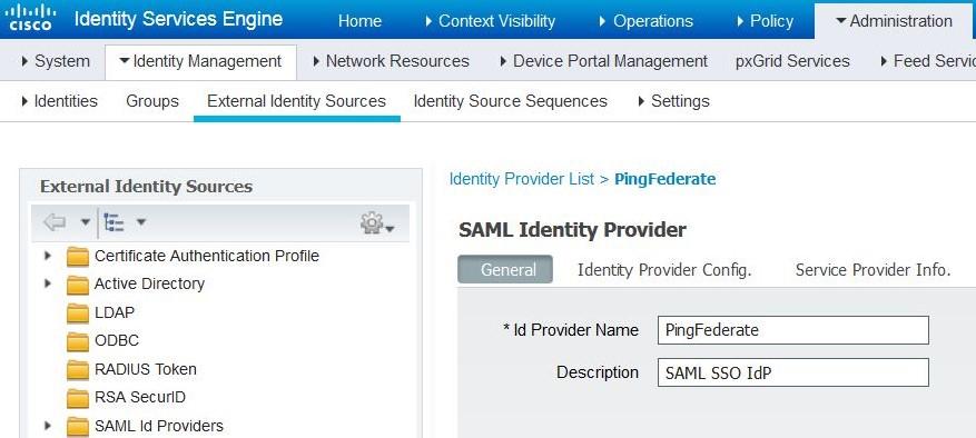 configuração que precisa você quer conseguir. Etapa 1. Prepare o ISE para usar um fornecedor externo da identidade de SAML 1.