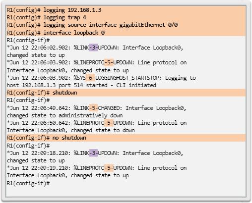 Mostrado na figura 10, o Servidor syslog Tftpd32 foi configurado em um computador Windows 7 com o endereço IP 192.168.1.3. Como você pode observar, as únicas mensagens que aparecem no Servidor syslog são aquelas com nível de gravidade 4 ou inferior (mais grave).