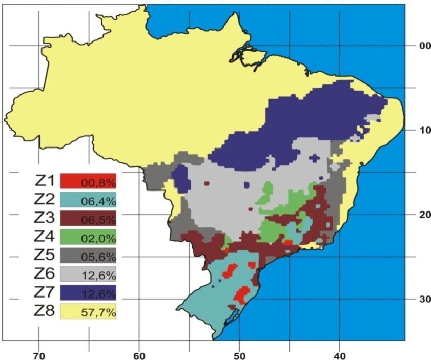 CLIMA- ENVOLTÓRIA ZONEAMENTO BIOCLIMÁTICO O zoneamento bioclimático brasileiro é estabelecido na NBR 15220 - Parte 3 (2005).