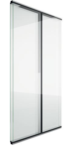 da Glass Skin com vidro transparente e branco Detail of Glass Skin with transparent