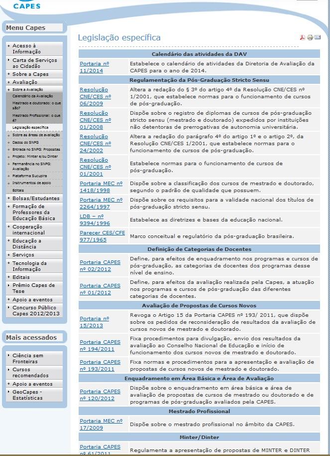 Legislação específica - sugestão de leitura 3) Legislação específica Proporciona uma visão geral das regras que sustentam a pós-graduação 2 1 3 ROTEIRO 1)