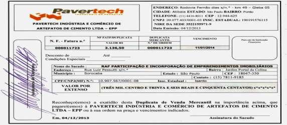 compra e venda mercantil ou à prestação de serviços