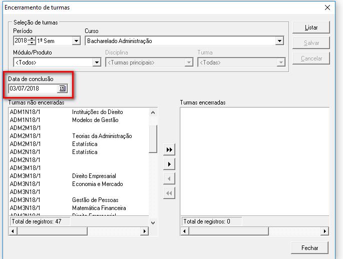 Exemplo: iniciou o curso em 2017, ano de conclusão do curso 2016. No relatório, formato.