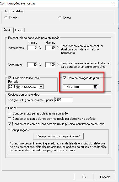 O GVCollege faz consistência na situação do aluno e parâmetro de secretaria para validar os dispensados por colação de grau, revisar os seguintes parâmetros: Geração do certificado e data de