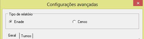 Aba Geral Clicar na aba Geral, para configurar os demais parâmetros.