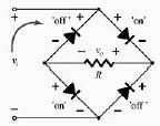 b. Usando um diodo de silício: V CC = 0,318 (V m V T ) = 0,318 (20 0,7) = 6,14 V c.