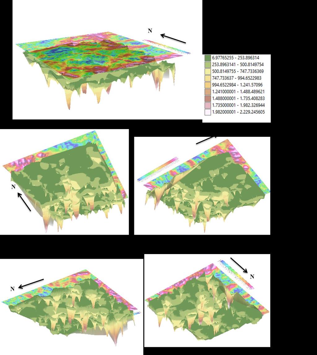 Costa, J. L. 2017, Análise Geofísica do Arcabouço Geológico do Flanco Oeste da Anticlinal de Itacambira... O modelo 3D foi analisado em diferentes visadas (Figura 6.