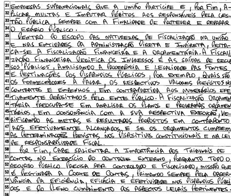 7 redatora 1 se descuidou do espaçamento dos parágrafos. ( 1 o Turma opta por preservar o anonimato dos autores de discursivas, ressalvada a autorização expressa destes.