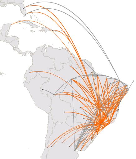 São Paulo Rio de Janeiro Brasília 1 Malha Aérea Inigualável e Irreplicável Posição de liderança no mercado nos principais aeroportos Mais de 40% de participação de mercado nos top 5 mercados