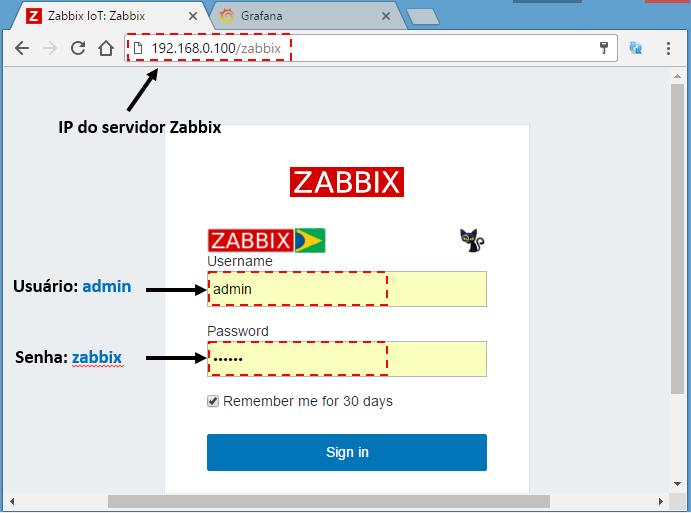 6. Acessando os dados no Zabbix Agora é hora de acessar os dados no servidor Zabbix.