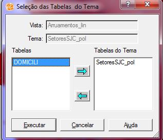 Selecionar Tabelas do Tema.