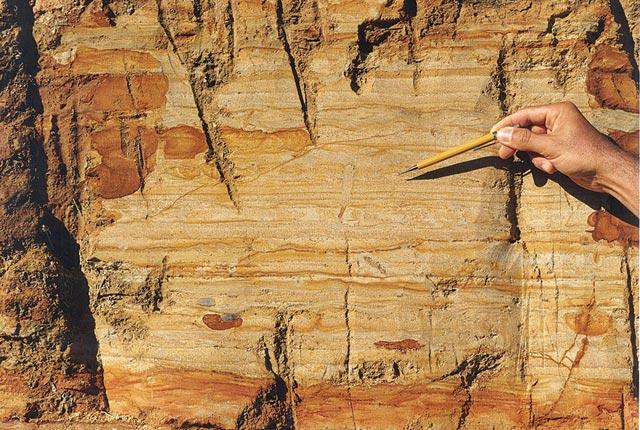 Figure 13 Picture of outcrop 2b - Vila de Sambaituba - predominantly constituted by sandymuddy heterolites with flat-wedge geometry.