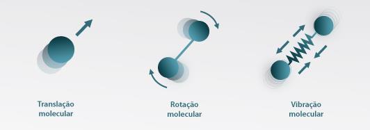 Tipos de movimentos associados às moléculas e seus componentes Fonte: