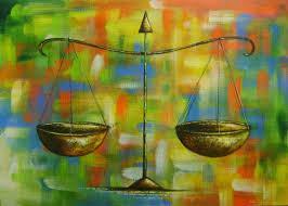 A balança, que simboliza a equidade, a ponderação, a humanidade e a atenção. iii.