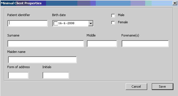 Editar (gerir) dados do paciente A partir da barra de atalhos, seleccione Gerir Paciente, agora está no modo de editar paciente.