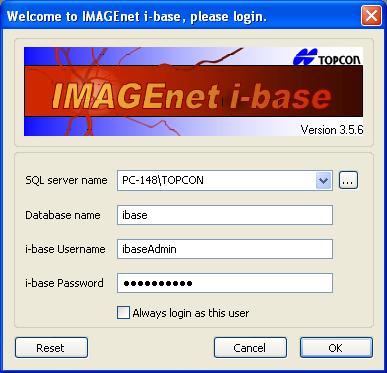Iniciar IMAGEnet i-base Iniciar sessão Para iniciar o IMAGEnet i-base, faça duplo clique sobre o ícone de atalho trabalho. Será apresentada a janela de início de sessão do IMAGEnet i-base.(fig.