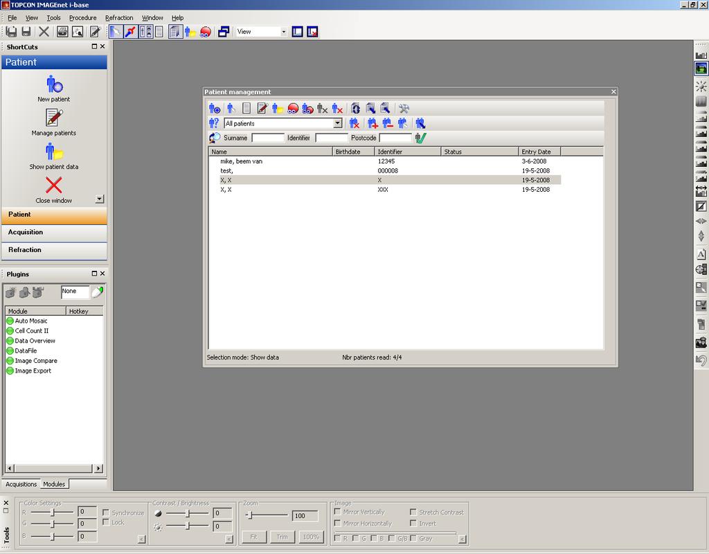 Disposições do IMAGEnet i-base Desloque e fixe janelas e barras na i-base Para mostrar as diferentes janelas, barras de ferramentas e outros menus, pode seleccionar e desseleccionar todas as opções