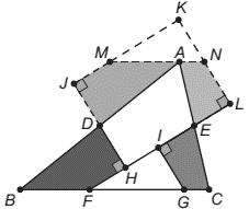 (Prova OBMEP 2011 N3Q6 2ª Fase) Em todas as figuras desta questão, vemos um triângulo ABC dividido em quatro partes; nesses triângulos, D é ponto médio