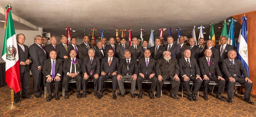 foto - arquivo pessoal do SGC 20ª - Reunião dos Soberanos Grandes Comendadores da América Cidade do México - 2018 Periodicamente, os Supremos Conselhos do REAA do mundo promovem reuniões, a fim de