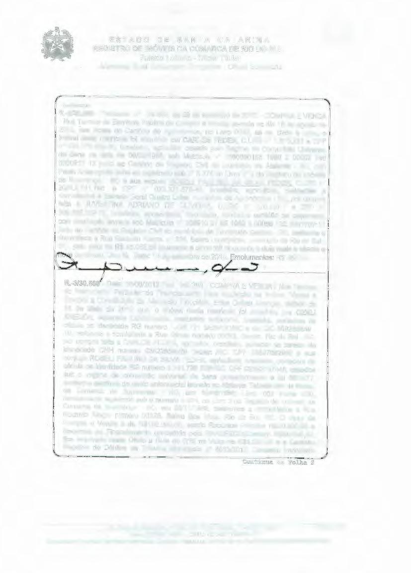r Continuação R.-2/30.560- Protocolo: n 129.654, de 09 de setembro de 2010.