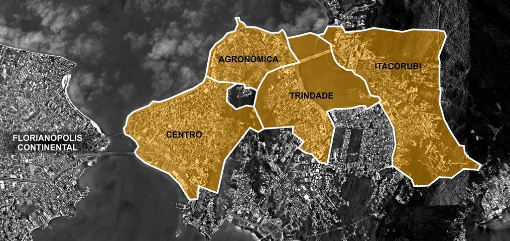3.2. Localização Os bairros selecionados foram Centro, Agronômica, Trindade e Itacorubi (Figura 1).