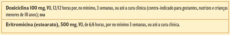 Tratamento Donovanose Quando lesões > 4 semanas; Referenciar