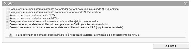 Página 24 de 97 Selecione esta opção caso queira permitir que seu contador emita NFS-e. Neste caso será necessário o cadastramento dos dados do contador no campo Identificação do Contador. 4.