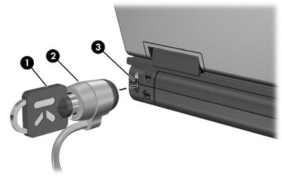 8 Instalar um cabo de segurança NOTA: Um cabo de segurança foi desenvolvido para funcionar como dissuasor, mas poderá não evitar que o computador seja roubado ou indevidamente utilizado. 1.