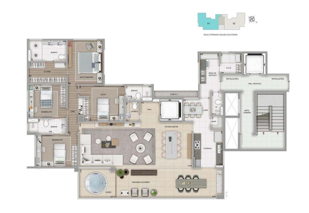 Apartamento tipo com