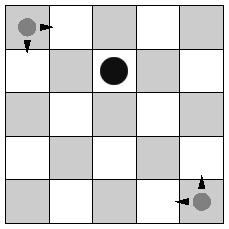 2 I 1. Num tabuleiro de xadrez 5 5 um peão pode apenas mover-se para uma das casas adjacentes (quatro no máximo).