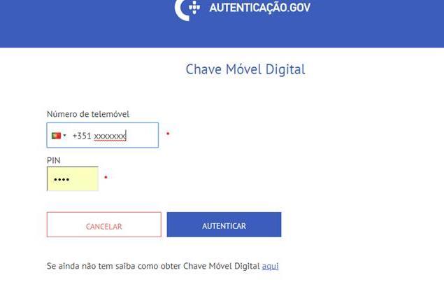 2.2 AUTENTICAÇÃO COM CHAVE MÓVEL DIGITAL 1.