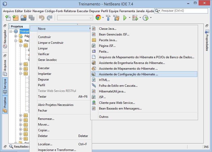 7.4.3 Configuration (org.hibernate.configuration) Um objeto Configuration é utilizado para realizar as configurações de inicialização do Hibernate.