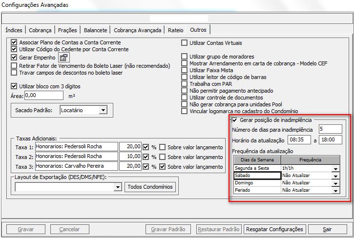 2º Passo: Como configurar status de inadimplência: Novidades da Versão 32.37/2.4.