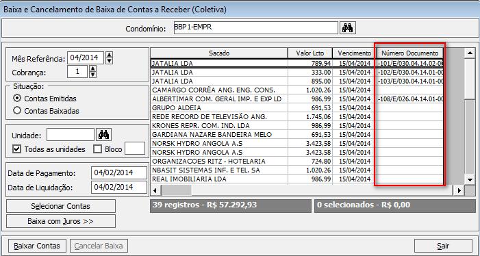 Cancelamento de Baixa de Contas a Receber.